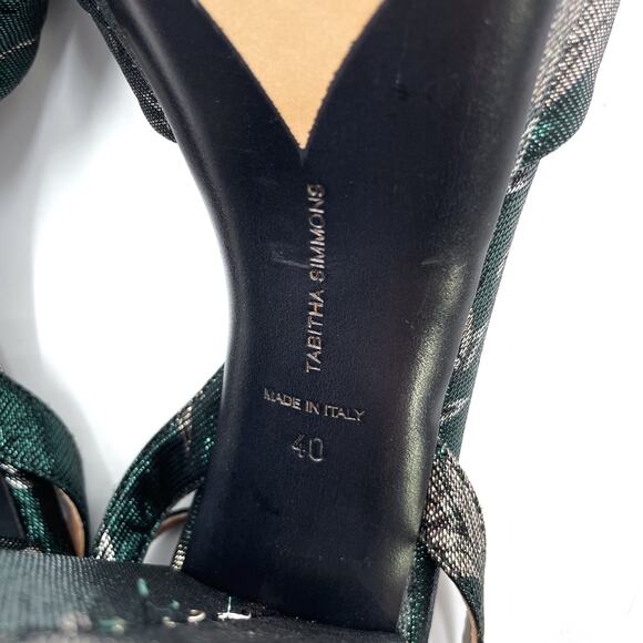 Tabitha‎ Simmons x Johanna Ortiz Jodie Heel Leaf Sandals Green Bow Sz 40 / 10 - Picture 11 of 11